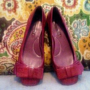 Patent Leather Red Flats by BCBG